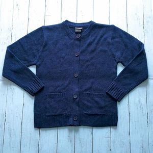 Carter's Vintage Watch the Wear Knit Sweater Button up Pockets Navy 14